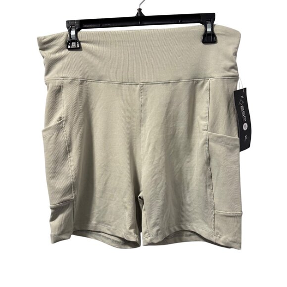 BSP Womens High-Waisted Athletic Shorts Sz XL Light Green shorts. NWT - Picture 3 of 12